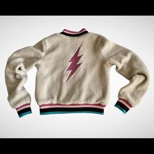 Spiritual Gangster girls sherpa bomber Trust the Universe kids size 12 M medium